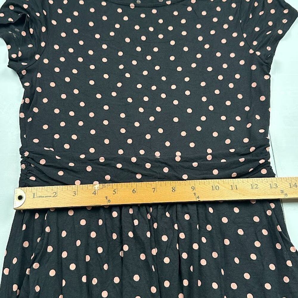 Boden Dress Womens 4P Black Pink Polka Dot Amelia Jersey Knit Preppy Career - Picture 9 of 12
